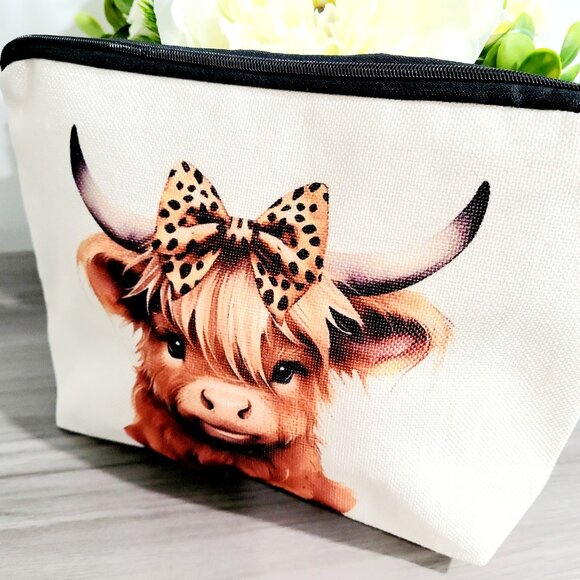 Cute Cowgirl Cosmetic Bag Pouch  Cosmetic Pouch,Travel, Stationary, Money Holder - Picture 8 of 9